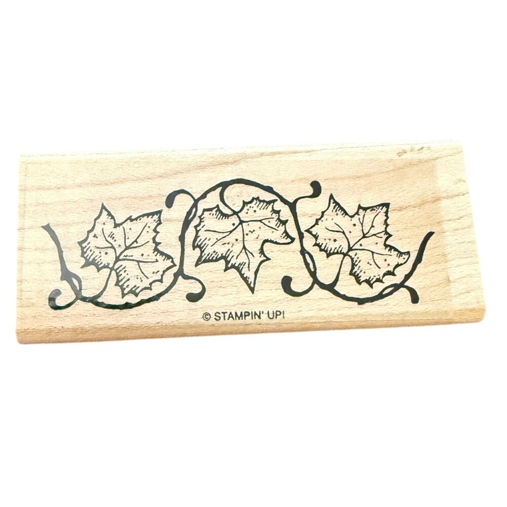 Stampin Up! Harvest Home Vine Of Leaves Leaf Rubber Stamp